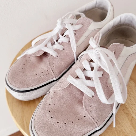 pink suede vans sk8-low - Picture 2 of 7